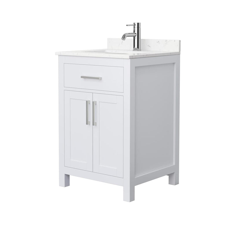 Beckett 24" Free Standing Single Basin Vanity Set with Cabinet and Cultured Marble Vanity Top - image 9