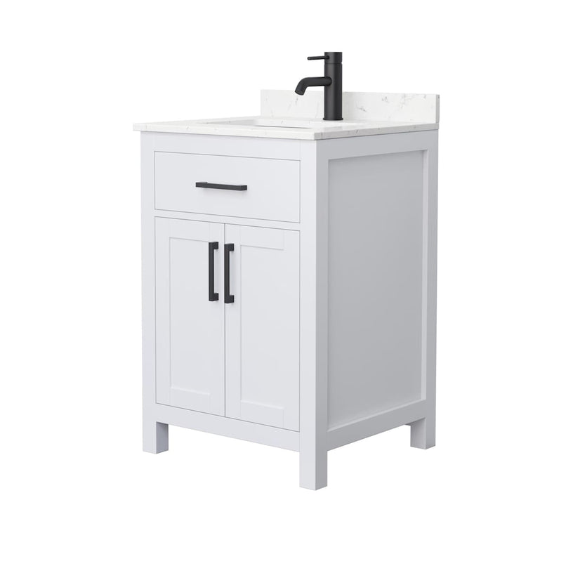 Beckett 24" Free Standing Single Basin Vanity Set with Cabinet and Cultured Marble Vanity Top - image 13