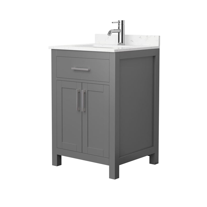 Beckett 24" Free Standing Single Basin Vanity Set with Cabinet and Cultured Marble Vanity Top - image 15