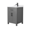 Beckett 24" Free Standing Single Basin Vanity Set with Cabinet and Cultured Marble Vanity Top - image 17