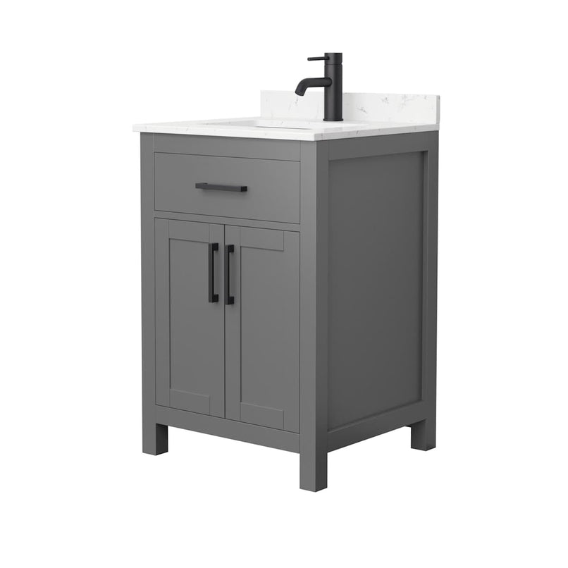 Beckett 24" Free Standing Single Basin Vanity Set with Cabinet and Cultured Marble Vanity Top - image 18