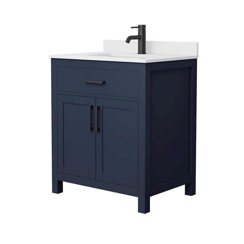 Beckett 30" Free Standing Single Basin Vanity Set with Cabinet and Cultured Marble Vanity Top - image 7