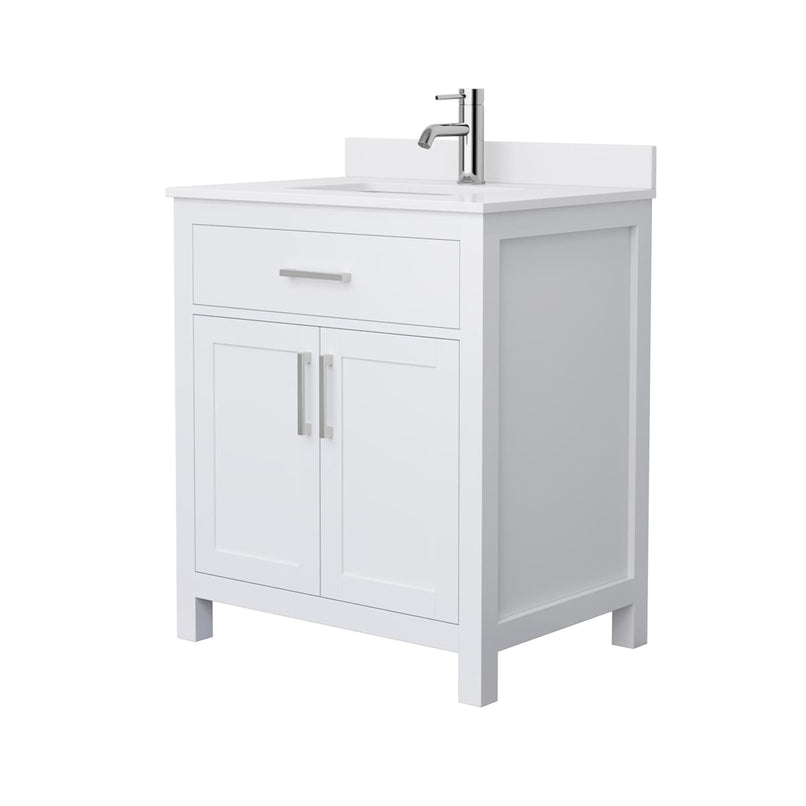 Beckett 30" Free Standing Single Basin Vanity Set with Cabinet and Cultured Marble Vanity Top - image 9