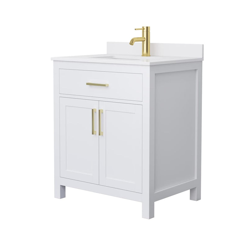 Beckett 30" Free Standing Single Basin Vanity Set with Cabinet and Cultured Marble Vanity Top - image 11