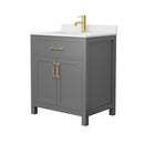 Beckett 30" Free Standing Single Basin Vanity Set with Cabinet and Cultured Marble Vanity Top - image 19