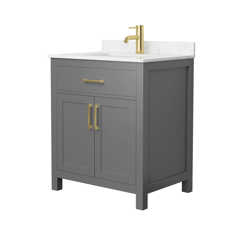 Beckett 30" Free Standing Single Basin Vanity Set with Cabinet and Cultured Marble Vanity Top - image 20