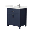 Beckett 30" Free Standing Single Basin Vanity Set with Cabinet and Quartz Vanity Top - image 1