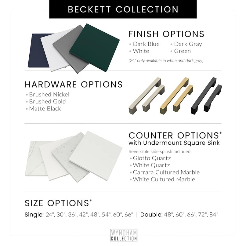 Beckett 36" Free Standing Single Basin Vanity Set with Cabinet and Cultured Marble Vanity Top - image 6