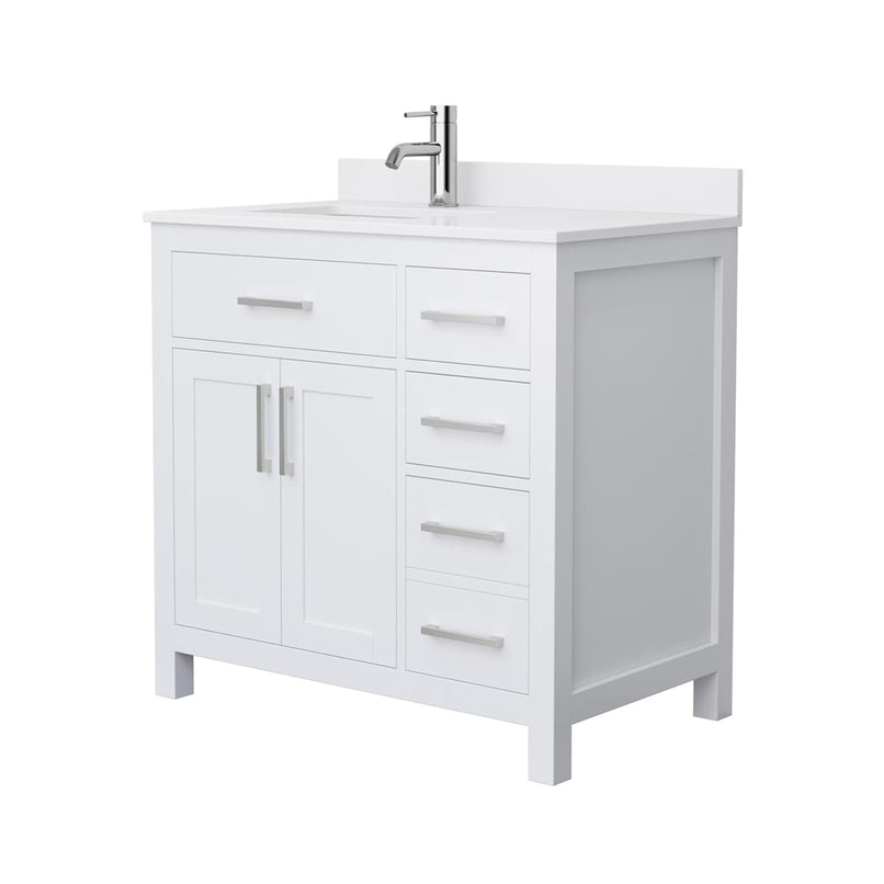 Beckett 36" Free Standing Single Basin Vanity Set with Cabinet and Cultured Marble Vanity Top - image 10