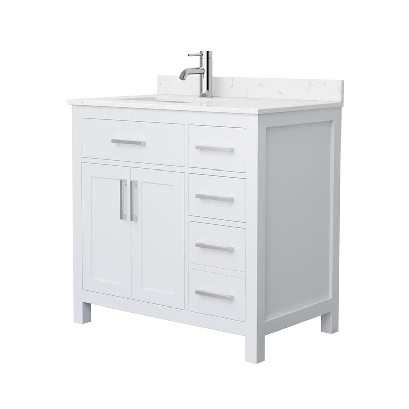 Beckett 36" Free Standing Single Basin Vanity Set with Cabinet and Cultured Marble Vanity Top - image 11