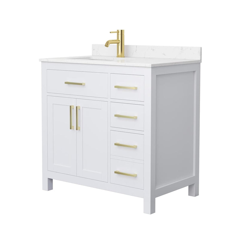 Beckett 36" Free Standing Single Basin Vanity Set with Cabinet and Cultured Marble Vanity Top - image 13
