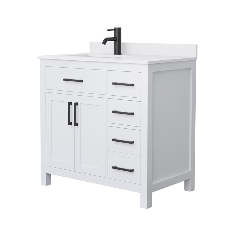 Beckett 36" Free Standing Single Basin Vanity Set with Cabinet and Cultured Marble Vanity Top - image 14