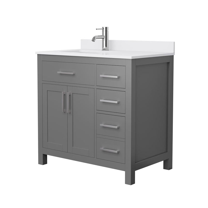 Beckett 36" Free Standing Single Basin Vanity Set with Cabinet and Cultured Marble Vanity Top - image 16