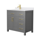 Beckett 36" Free Standing Single Basin Vanity Set with Cabinet and Cultured Marble Vanity Top - image 20