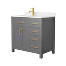 Beckett 36" Free Standing Single Basin Vanity Set with Cabinet and Cultured Marble Vanity Top - image 21