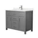 Beckett 42" Free Standing Single Basin Vanity Set with Cabinet and Cultured Marble Vanity Top - image 14