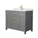 Beckett 42" Free Standing Single Basin Vanity Set with Cabinet and Cultured Marble Vanity Top - image 17