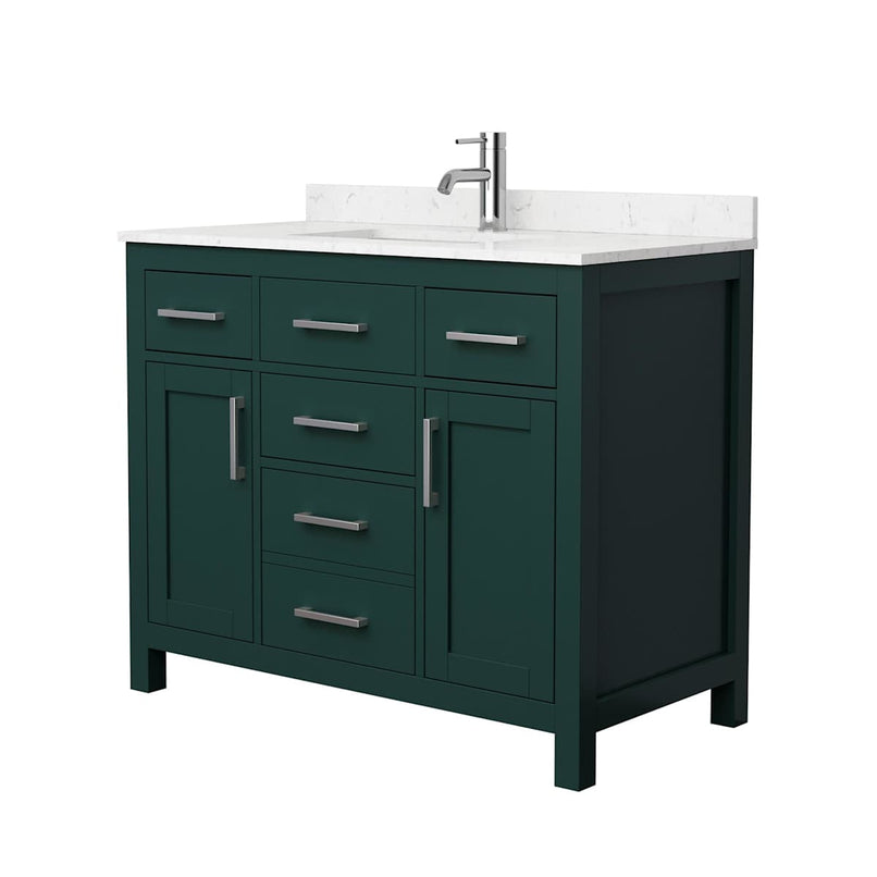 Beckett 42" Free Standing Single Basin Vanity Set with Cabinet and Cultured Marble Vanity Top - image 20