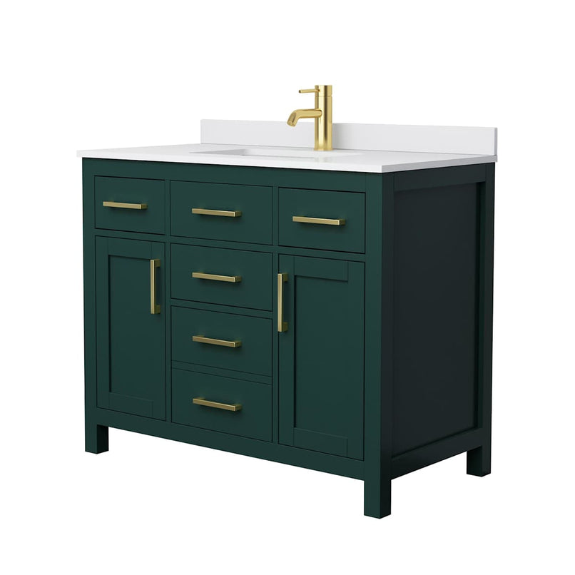 Beckett 42" Free Standing Single Basin Vanity Set with Cabinet and Cultured Marble Vanity Top - image 21