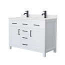 Beckett 48" Free Standing Double Basin Vanity Set with Cabinet and Cultured Marble Vanity Top - image 2