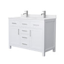 Beckett 48" Free Standing Double Basin Vanity Set with Cabinet and Cultured Marble Vanity Top - image 8