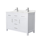 Beckett 48" Free Standing Double Basin Vanity Set with Cabinet and Cultured Marble Vanity Top - image 9