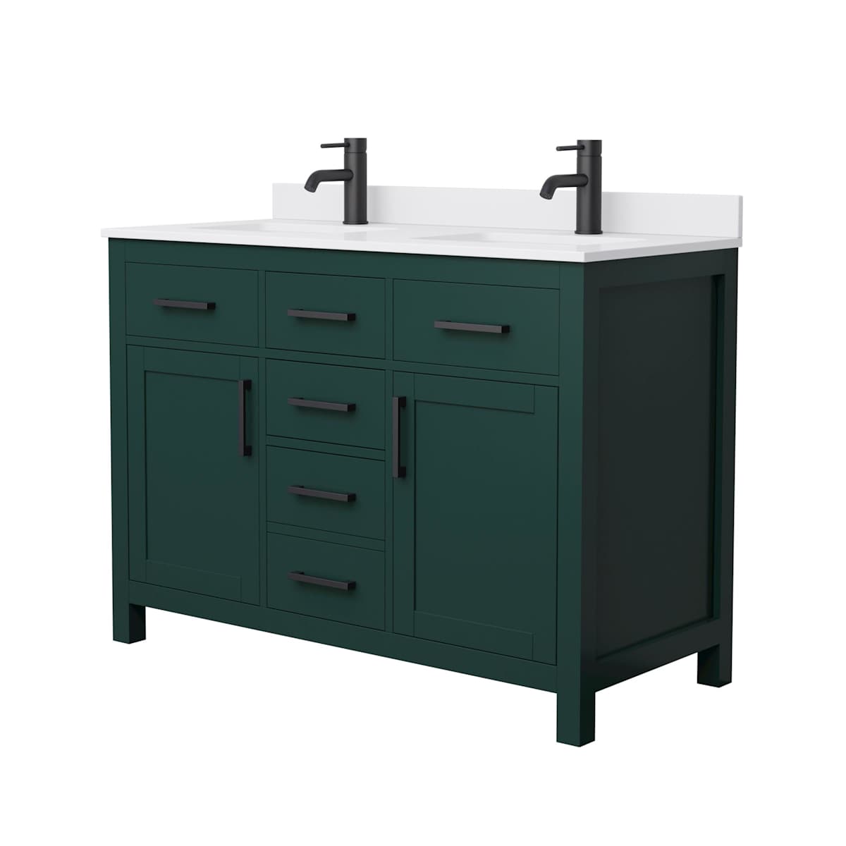 Beckett 48" Free Standing Double Basin Vanity Set with Cabinet and Cultured Marble Vanity Top - image 15