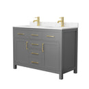 Beckett 48" Free Standing Double Basin Vanity Set with Cabinet and Cultured Marble Vanity Top - image 18
