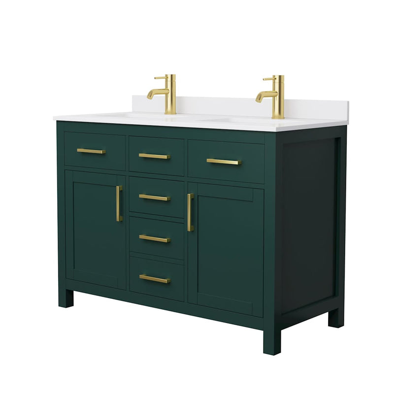 Beckett 48" Free Standing Double Basin Vanity Set with Cabinet and Cultured Marble Vanity Top - image 21