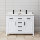 Beckett 48" Free Standing Double Basin Vanity Set with Cabinet and Cultured Marble Vanity Top - image 1