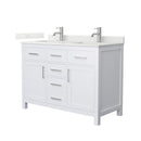 Beckett 48" Free Standing Double Basin Vanity Set with Cabinet and Quartz Vanity Top - image 1