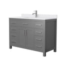 Beckett 48" Free Standing Single Basin Vanity Set with Cabinet and Cultured Marble Vanity Top - image 16