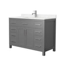 Beckett 48" Free Standing Single Basin Vanity Set with Cabinet and Cultured Marble Vanity Top - image 17