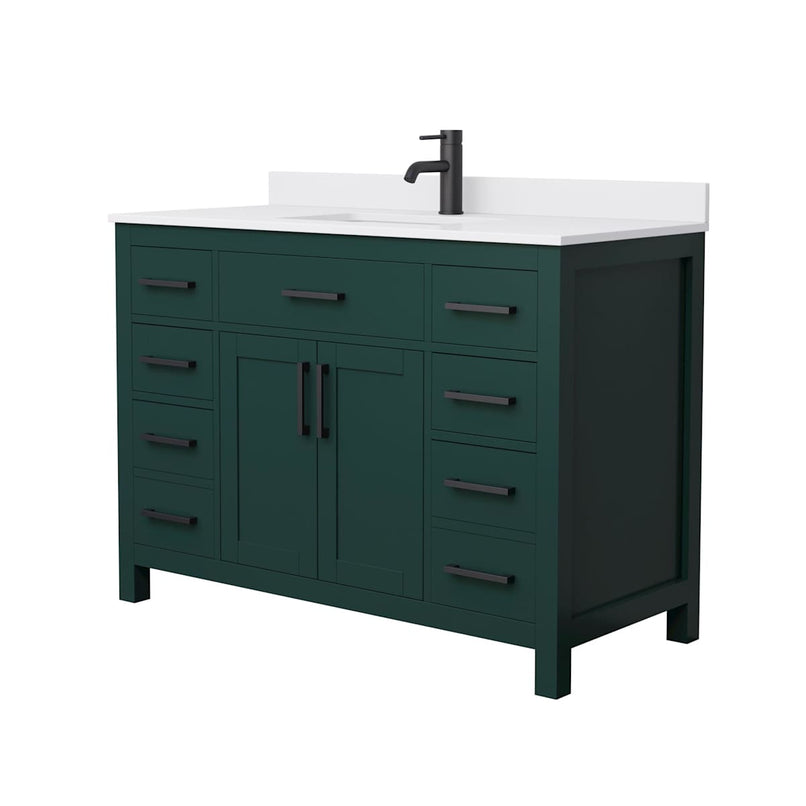 Beckett 48" Free Standing Single Basin Vanity Set with Cabinet and Cultured Marble Vanity Top - image 18