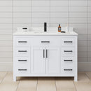 Beckett 48" Free Standing Single Basin Vanity Set with Cabinet and Cultured Marble Vanity Top - image 1