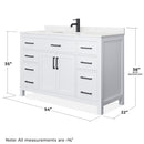 Beckett 54" Free Standing Single Basin Vanity Set with Cabinet and Cultured Marble Vanity Top - image 5