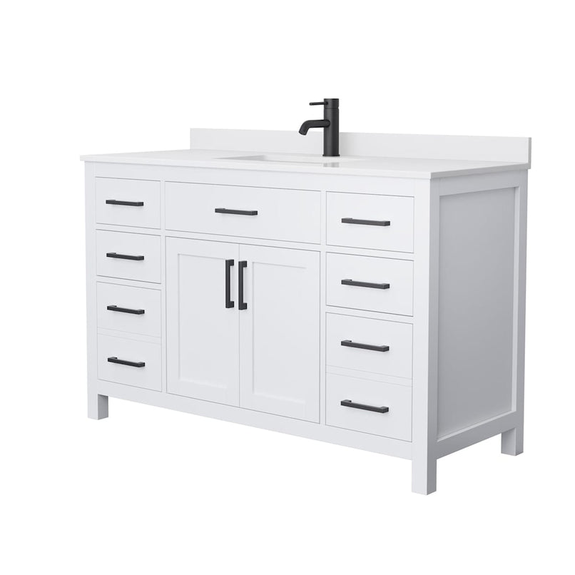 Beckett 54" Free Standing Single Basin Vanity Set with Cabinet and Cultured Marble Vanity Top - image 12