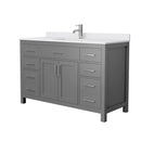 Beckett 54" Free Standing Single Basin Vanity Set with Cabinet and Cultured Marble Vanity Top - image 13
