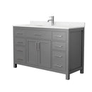 Beckett 54" Free Standing Single Basin Vanity Set with Cabinet and Cultured Marble Vanity Top - image 14