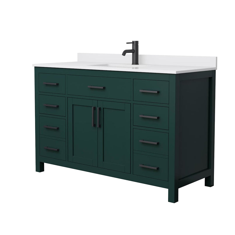 Beckett 54" Free Standing Single Basin Vanity Set with Cabinet and Cultured Marble Vanity Top - image 15