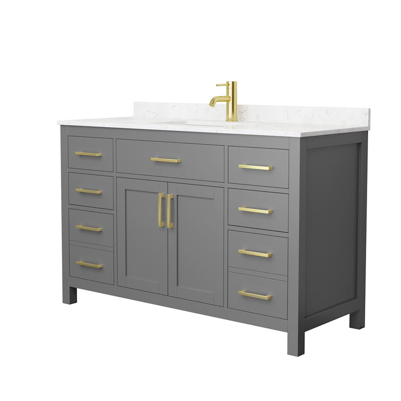 Beckett 54" Free Standing Single Basin Vanity Set with Cabinet and Cultured Marble Vanity Top - image 18