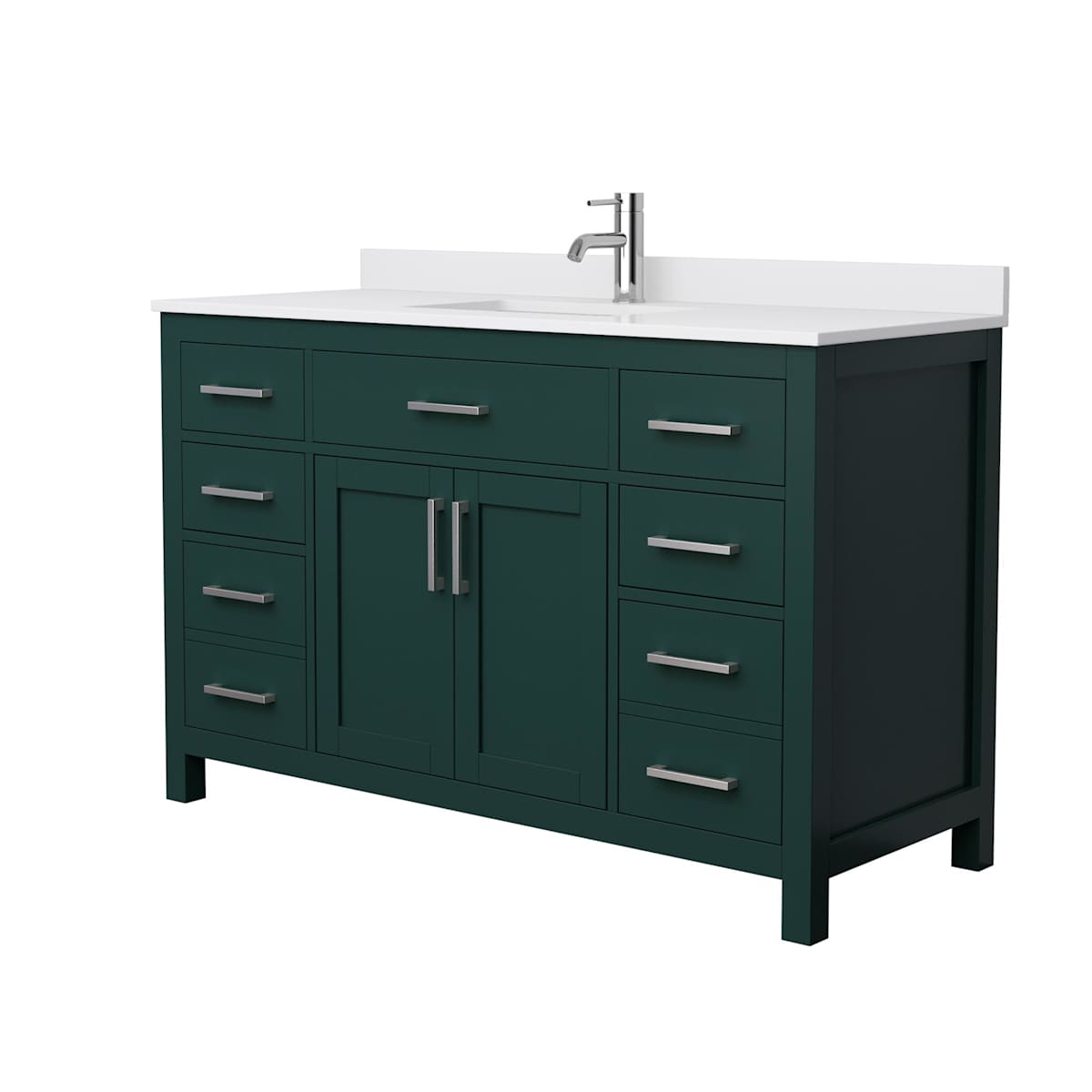 Beckett 54" Free Standing Single Basin Vanity Set with Cabinet and Cultured Marble Vanity Top - image 19