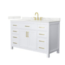Beckett 54" Free Standing Single Basin Vanity Set with Cabinet and Quartz Vanity Top - image 1