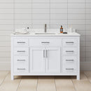 Beckett 54" Free Standing Single Basin Vanity Set with Cabinet and Cultured Marble Vanity Top - image 1