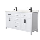 Beckett 60" Free Standing Double Basin Vanity Set with Cabinet and Cultured Marble Vanity Top - image 2
