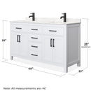 Beckett 60" Free Standing Double Basin Vanity Set with Cabinet and Cultured Marble Vanity Top - image 5
