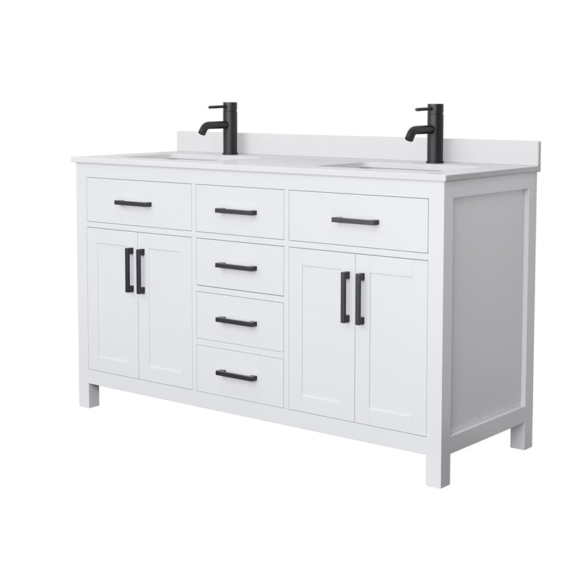 Beckett 60" Free Standing Double Basin Vanity Set with Cabinet and Cultured Marble Vanity Top - image 10