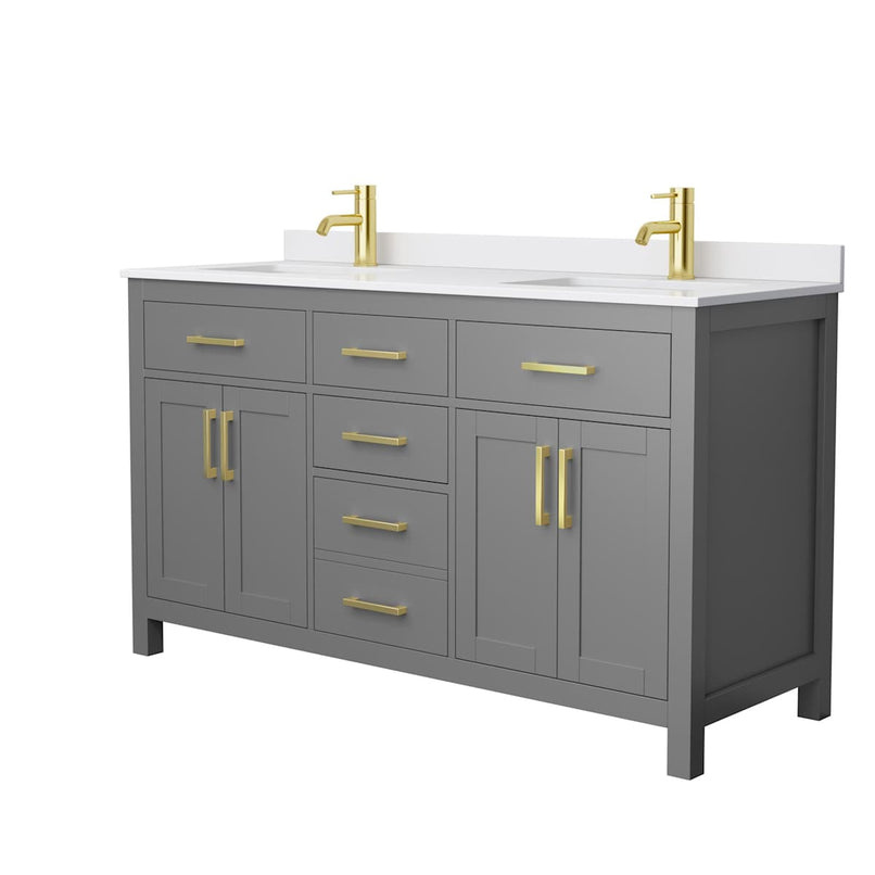 Beckett 60" Free Standing Double Basin Vanity Set with Cabinet and Cultured Marble Vanity Top - image 13