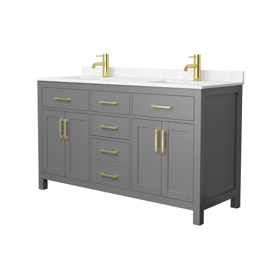Beckett 60" Free Standing Double Basin Vanity Set with Cabinet and Cultured Marble Vanity Top - image 14