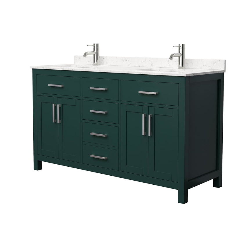 Beckett 60" Free Standing Double Basin Vanity Set with Cabinet and Cultured Marble Vanity Top - image 16